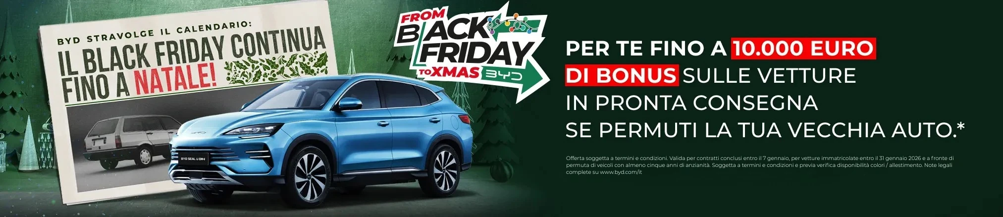 Offerte di Natale su gamma elettrica e ibrida plug-in asiagame: Fino a 10.000€ di bonus